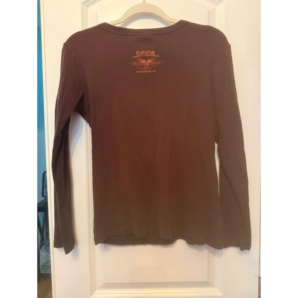 Harley Davidson Long Sleeve Top size Large EUC - Picture 4 of 4